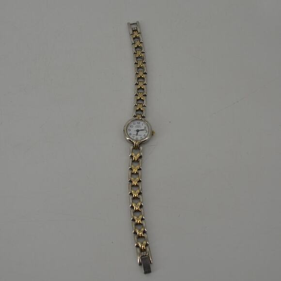 Vtg Anne Klein II Wristwatch Career White Bezel Two Tone OS - Picture 3 of 12